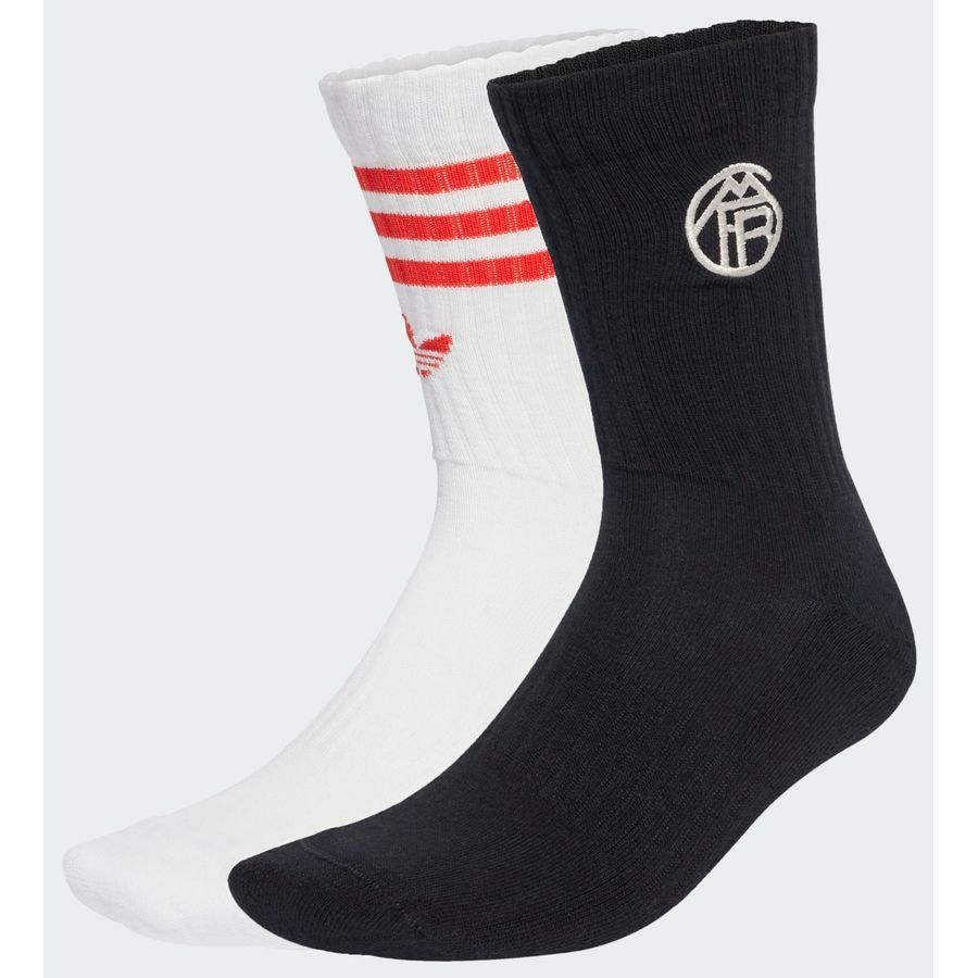 Bayern München Socks 2-Pack - White/Black/Red-SoccerKits Hub | Buy Soccer Jerseys Online